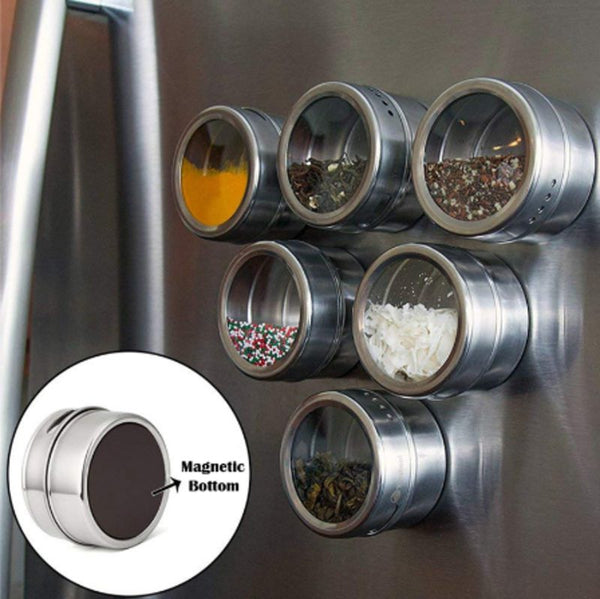 Food Storage Magnetic Containers Spice Jars