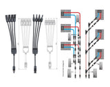 1 Pair Solar Panel Y Connectors Y-Splitter Solar Panel Male Female MC4