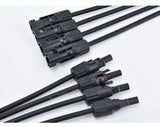 1 Pair Solar Panel Y Connectors Y-Splitter Solar Panel Male Female MC4