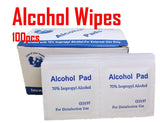 100pcs Alcohol Wipe 70% Isopropyl Pad Sachet Antibacterial Cleanser 5x5cm