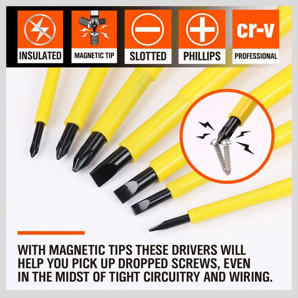 Insulated Magnetic Electrical Hand Screwdriver