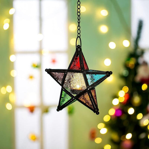 Candle Holder Moroccan Hanging Star Lantern