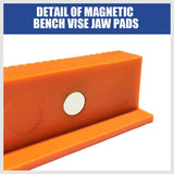 HORUSDY 2pcs Universal Vice Jaw Magnetic Reversible Pads