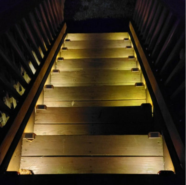 Solar Lights Outdoor Garden Deck Step Stair Lamps
