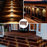 Solar Lights Outdoor Garden Deck Step Stair Lamps