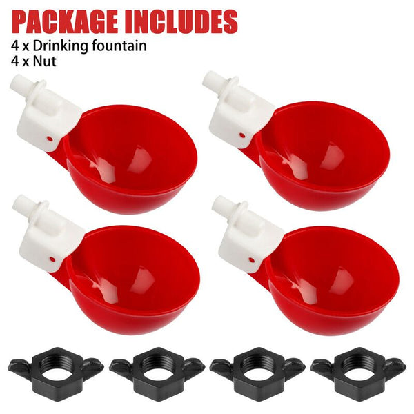 Chicken Automatic Watering Cups Poultry Feeder Drinker
