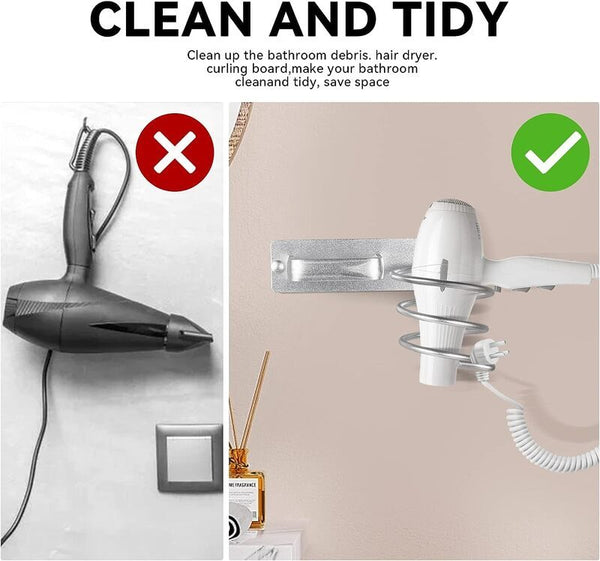 Hair Dryer Shelf Holder Hair Straightener Organiser Rack