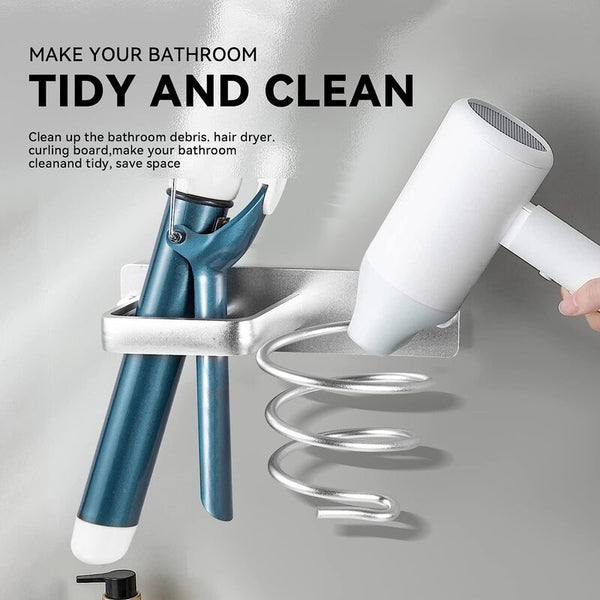 Hair Dryer Shelf Holder Hair Straightener Organiser Rack