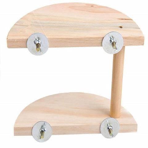 Wooden Platform Birds Parrots Stand Perch Chinchilla Hamster