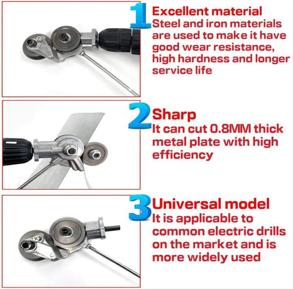 Metal Nibbler Roofing Iron Cutter Cordless Drill Attachment