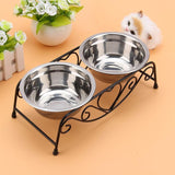 Pet Food Water Bowl Dog Cat Feeder