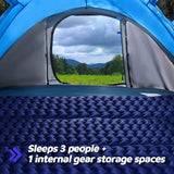 Camping Tent Pop Up Tent Fits 3-4 People