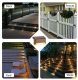 Solar Lights Outdoor Garden Deck Step Stair Lamps