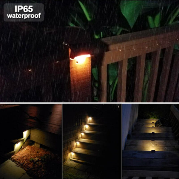 Solar Lights Outdoor Garden Deck Step Stair Lamps