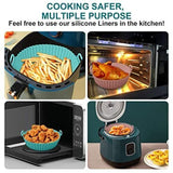 Reusable Air Fryer Liners Silicone Pots Baskets Set