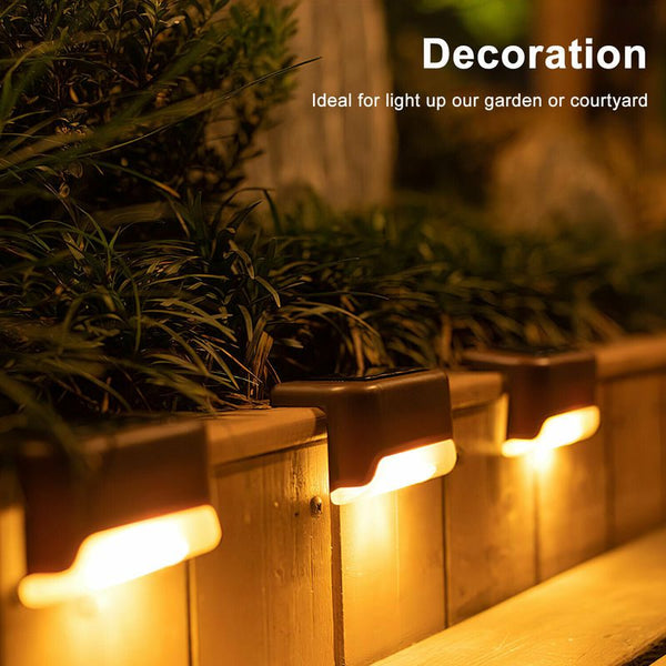 Solar Lights Outdoor Garden Deck Step Stair Lamps