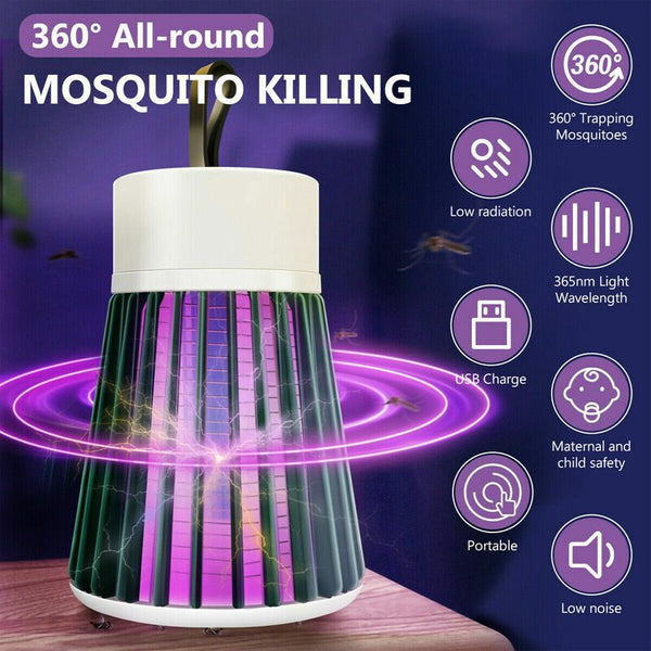 Rechargeable Electric Mosquito Killer Trap Lamp LED Bug Zapper