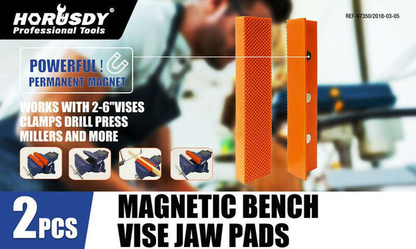 HORUSDY 2pcs Universal Vice Jaw Magnetic Reversible Pads