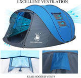 Camping Tent Pop Up Tent Fits 3-4 People
