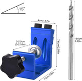46pcs Pocket Hole Jig Kit Dowel Drill Joinery Screw Kit