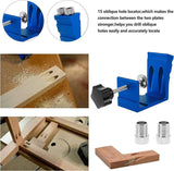 46pcs Pocket Hole Jig Kit Dowel Drill Joinery Screw Kit