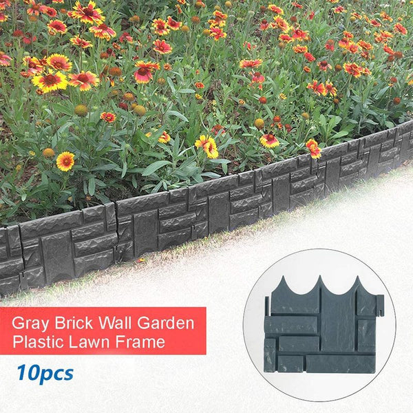 10pcs Home Garden Border Edging Fence Lawn Edge 2.5M