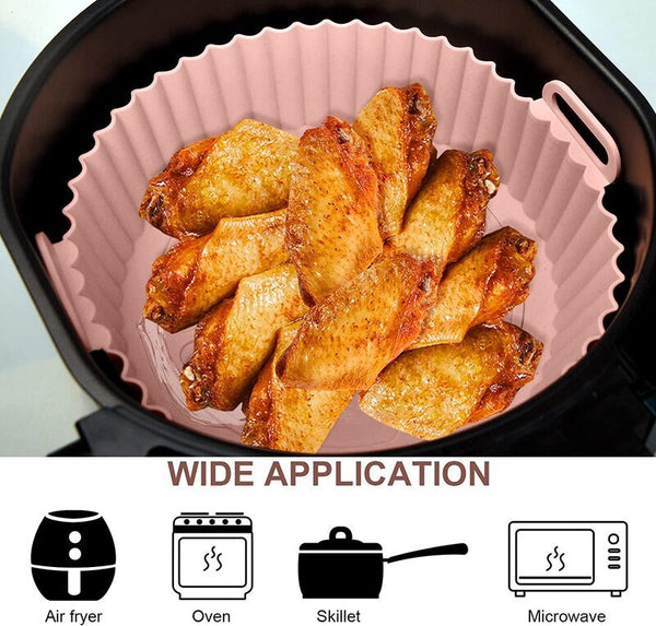 Reusable Air Fryer Liners Silicone Pots Baskets Set