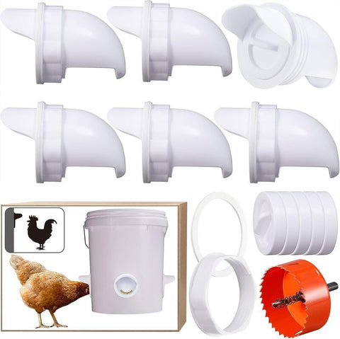 Chicken Feeder with Rat Stopper Caps