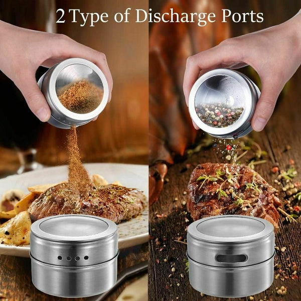 Food Storage Magnetic Containers Spice Jars