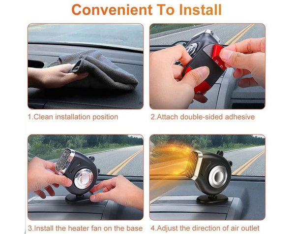Portable Car Heater 12V 150W Fast Heating Defroster 2 in 1
