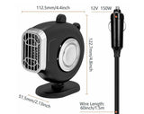 Portable Car Heater 12V 150W Fast Heating Defroster 2 in 1