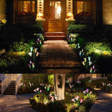 2 x Solar Lights Outdoor Garden Lily Flower Lamps