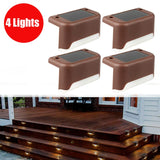 Solar Lights Outdoor Garden Deck Step Stair Lamps