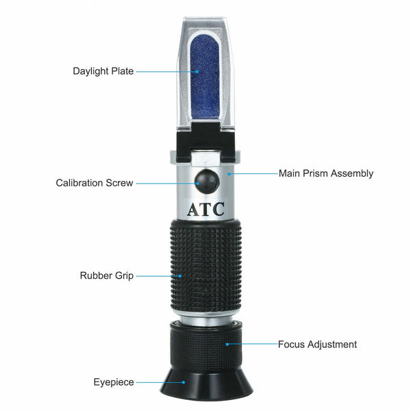 Brix Refractometer ATC 0-32% Specific Gravity Hydrometer For Homebrew Beer Wort