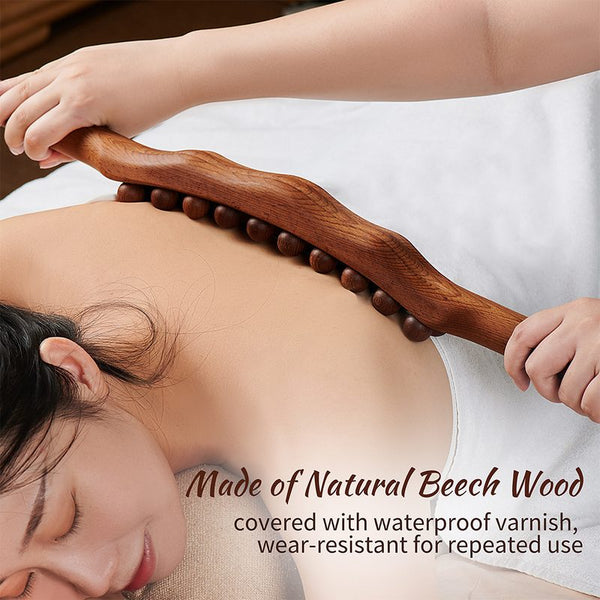 Wooden Scraping Massage Stick Roller Guasha Body Massager