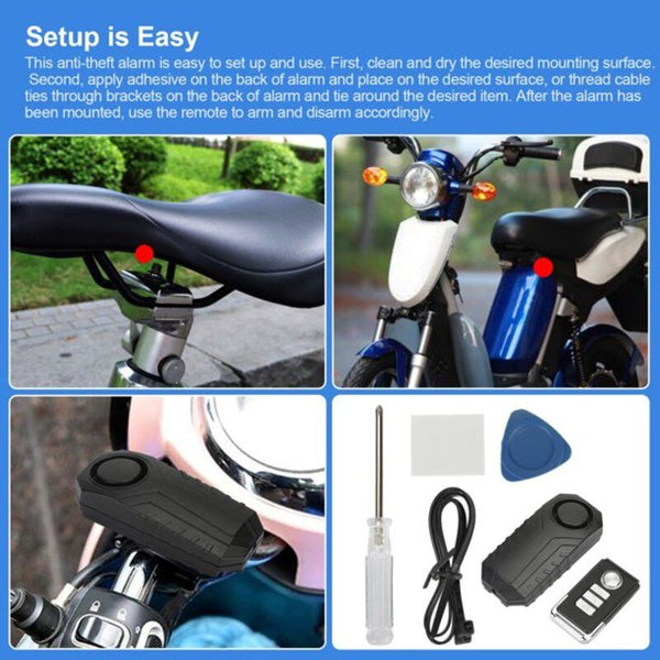 Motorcycle Security Alarm Wireless Motorbike Anti-Theft