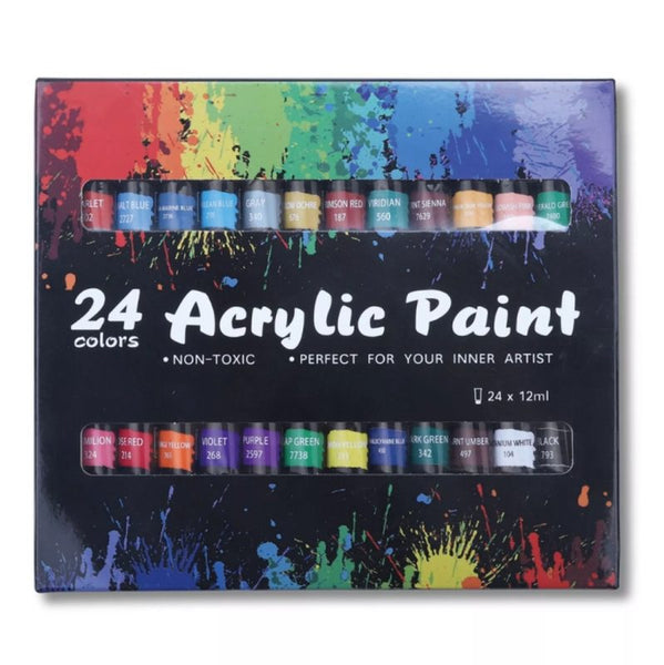 24 Colors Painting Acrylic Paint Set