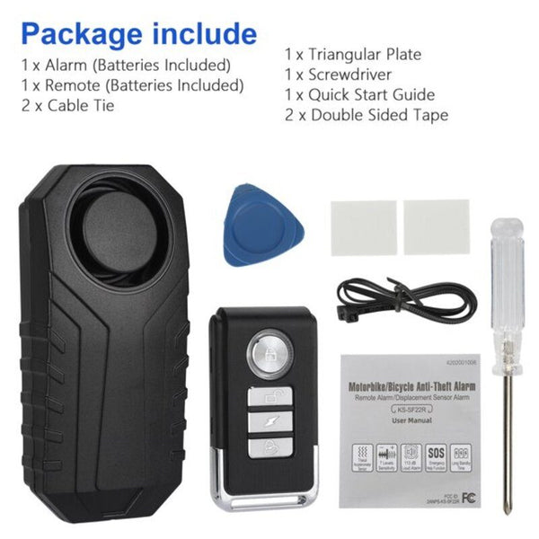 Motorcycle Security Alarm Wireless Motorbike Anti-Theft