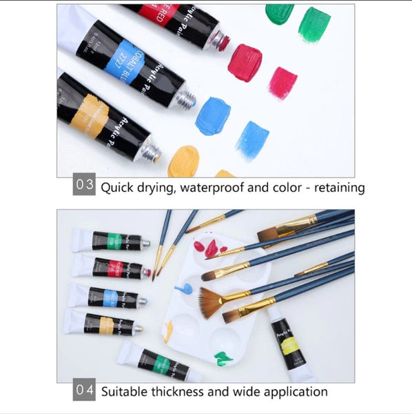 24 Colors Painting Acrylic Paint Set