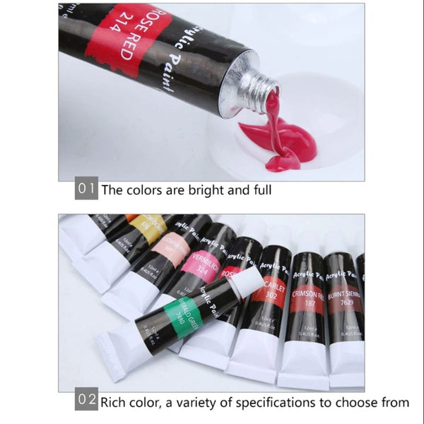 24 Colors Painting Acrylic Paint Set