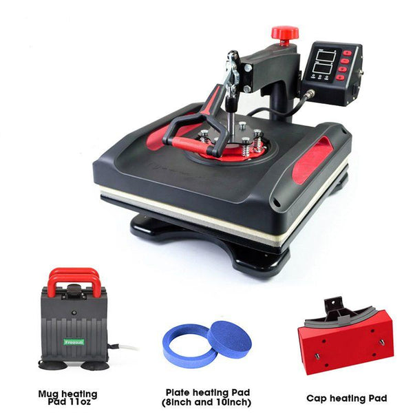 5-In-1 Digital Heat Press Machine Transfer Swivel Sublimation Printer
