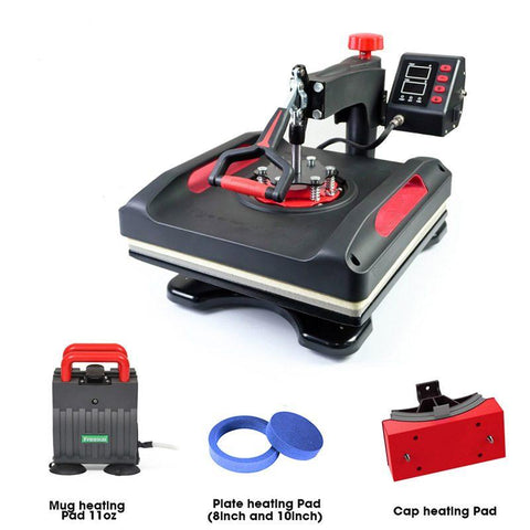 5-In-1 Digital Heat Press Machine Transfer Swivel Sublimation Printer
