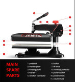 5-In-1 Digital Heat Press Machine Transfer Swivel Sublimation Printer