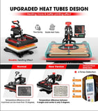 5-In-1 Digital Heat Press Machine Transfer Swivel Sublimation Printer