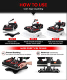 5-In-1 Digital Heat Press Machine Transfer Swivel Sublimation Printer