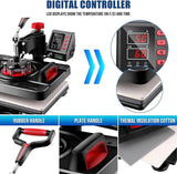 5-In-1 Digital Heat Press Machine Transfer Swivel Sublimation Printer