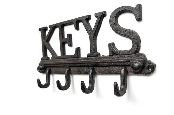 2pcs Cast Iron Key Holder Cloth Hanger Hat Rack