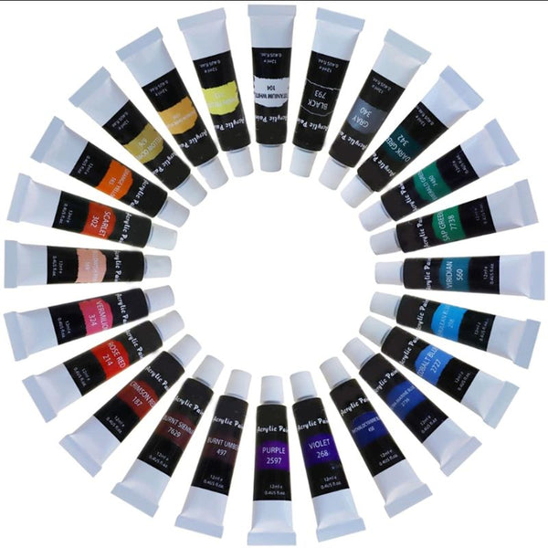 24 Colors Painting Acrylic Paint Set