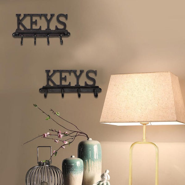 2pcs Cast Iron Key Holder Cloth Hanger Hat Rack