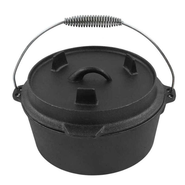 Cast Iron Dutch Oven Camping Pot Frying Pan Skillet Set